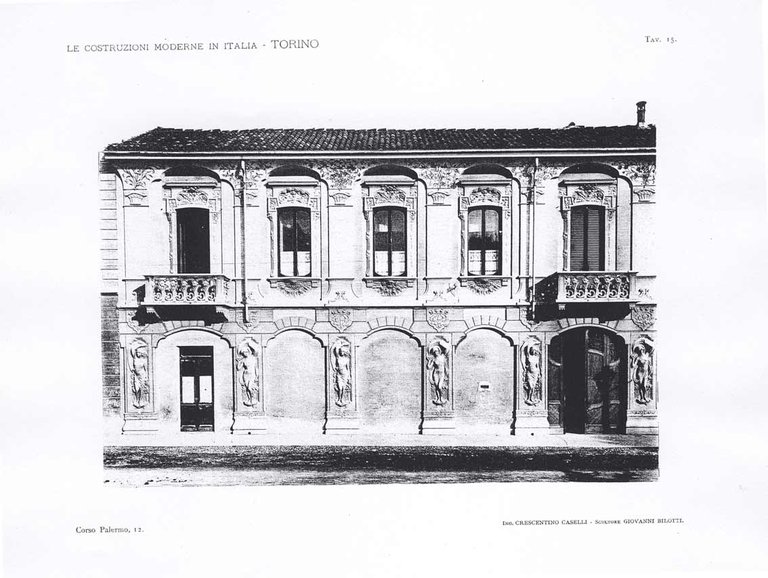 LE COSTRUZIONI MODERNE IN ITALIA: TORINO. - Facciate di edifizi …