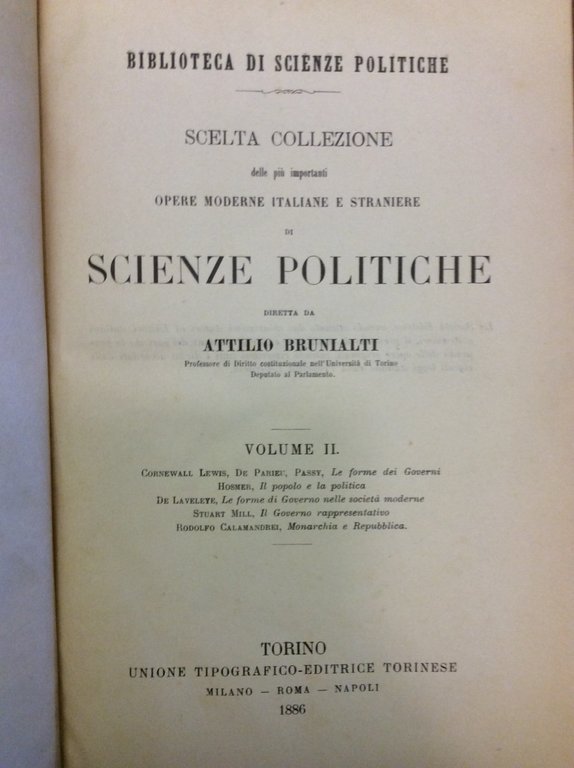 LE FORME DEI GOVERNI - IL POPOLO E LA POLITICA …