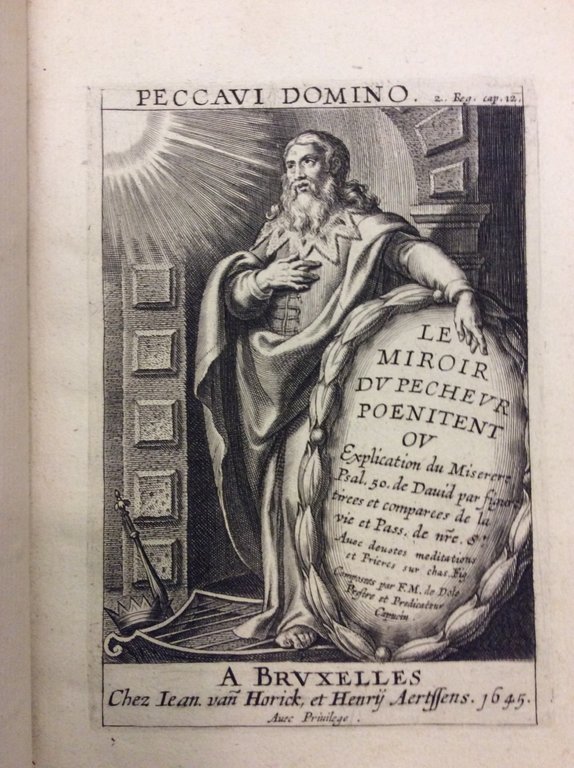 LE MIROIR DU PECHEUR POENITENT. - Ou Explication du Miserere. …