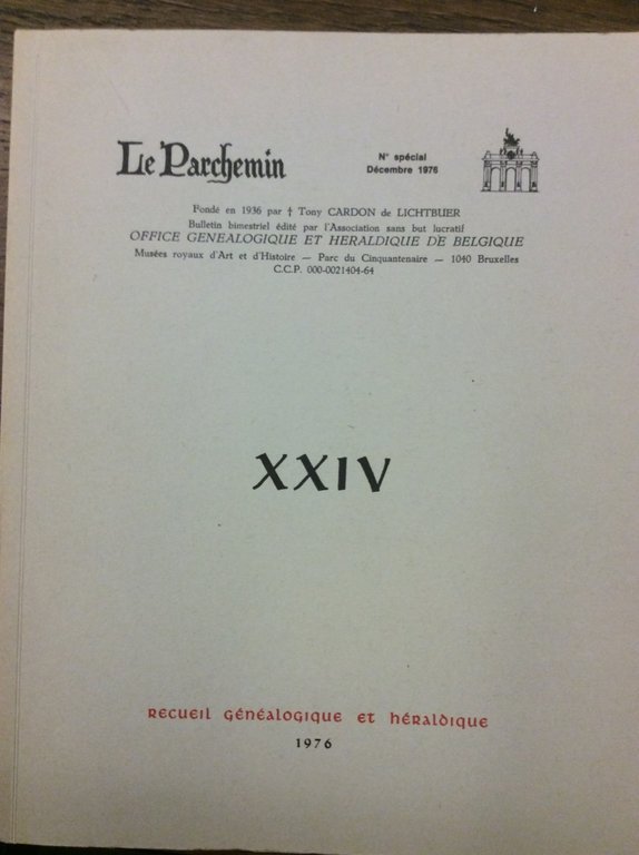 LE PARCHEMIN. N.° SPECIAL - DECEMBRE 1976 - XXIV.