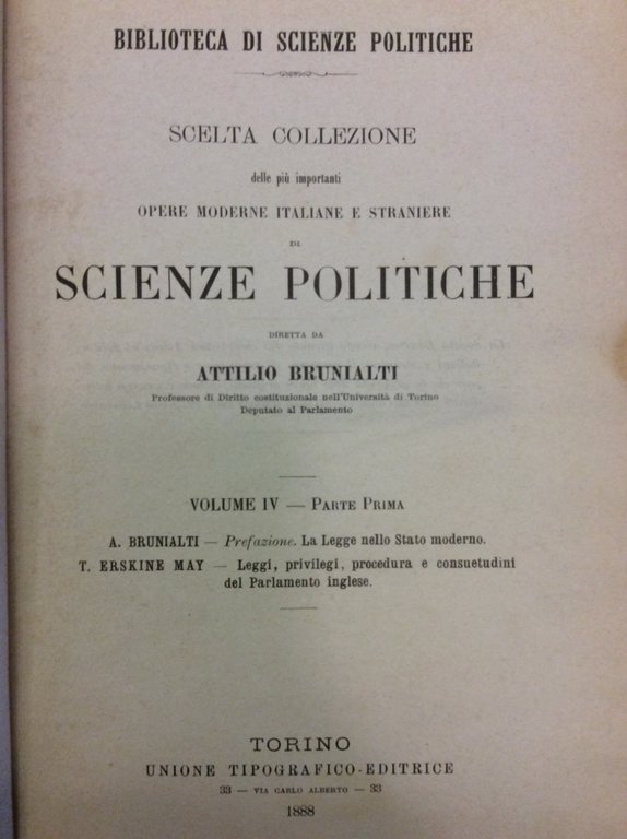 LEGGI PRIVILEGI PROCEDURA E CONSUETUDINI DEL PARLAMENTO INGLESE - LA …