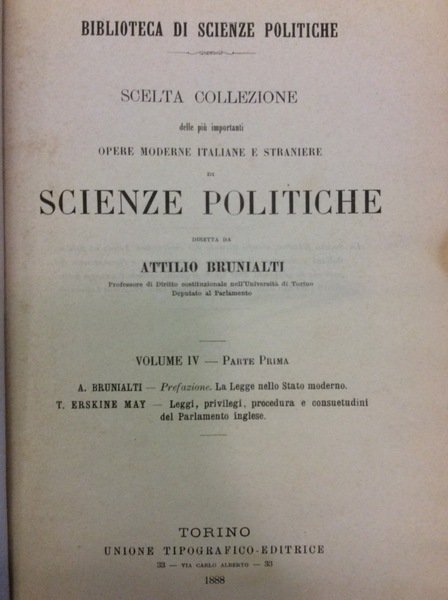 LEGGI PRIVILEGI PROCEDURA E CONSUETUDINI DEL PARLAMENTO INGLESE - LA …
