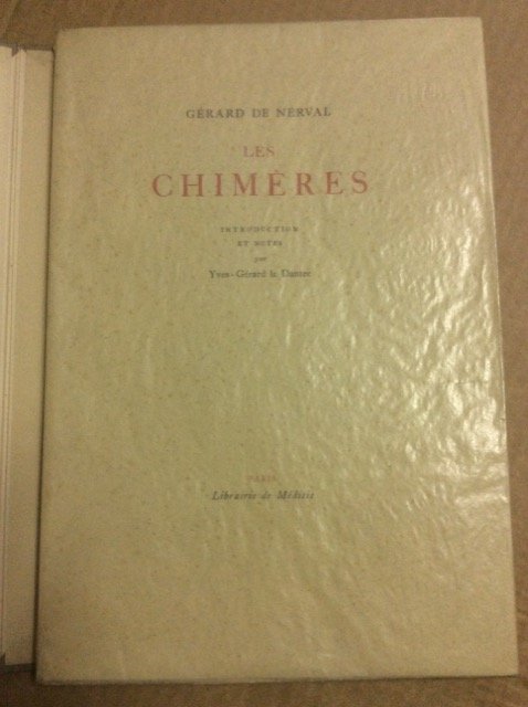 LES CHIMERES. - Introduction et notes par Yves-Gérard le Dantec. | Immagine principale
