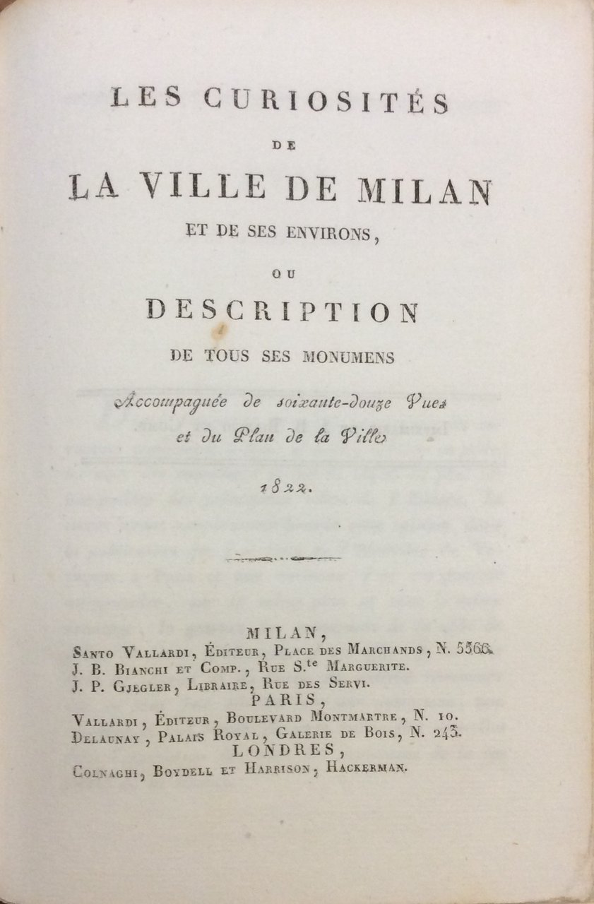 LES CURIOSITES DE LA VILLE DE MILAN ET DE SES …