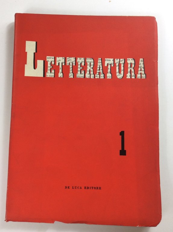 LETTERATURA. - Rivista di lettere e di arte contemporanea diretta …