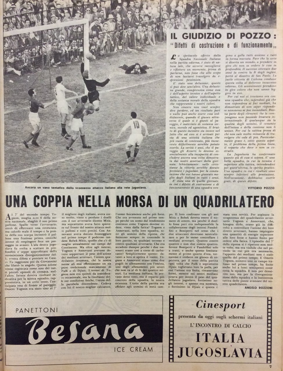 LO SPORT. 1951. Anno I. - Settimanale sportivo a colori …
