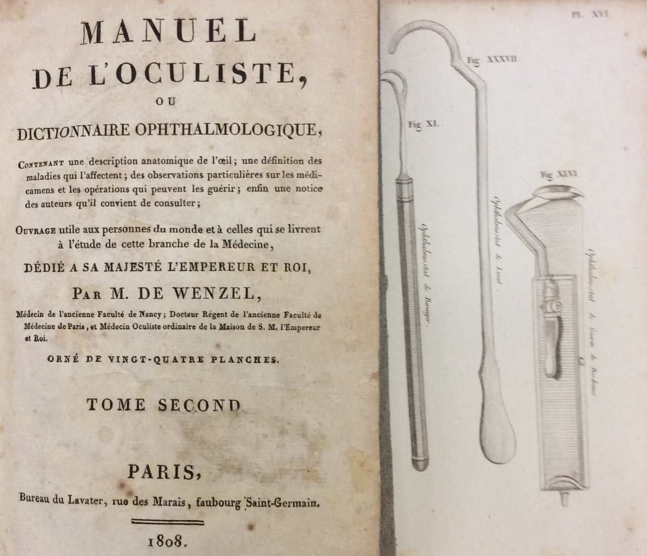 MANUEL DE L'OCULISTE, OU DICTIONNAIRE OPHTHALMOLOGIQUE. - Ouvrage utile aux …