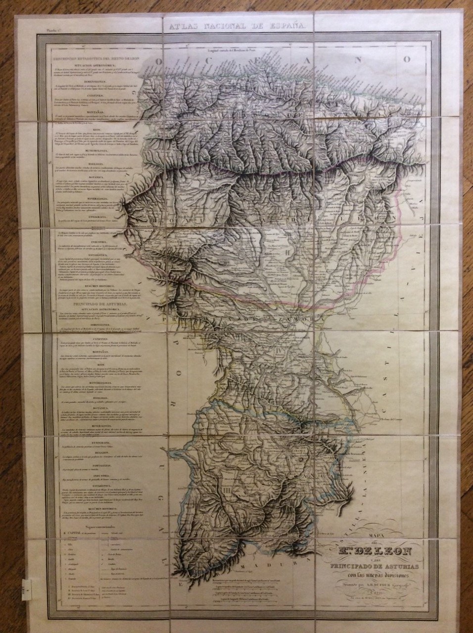 MAPA DEL R.NO DE LEON Y DEL PRINCIPADO DE ASTURIAS.