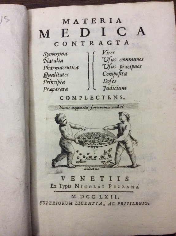 MATERIA MEDICA CONTRACTA SYNONYMA, NATALIA, PHARMACEUTICA, QUALITATES, PRINCIPIA, PRAEPARATA, VIRES, …
