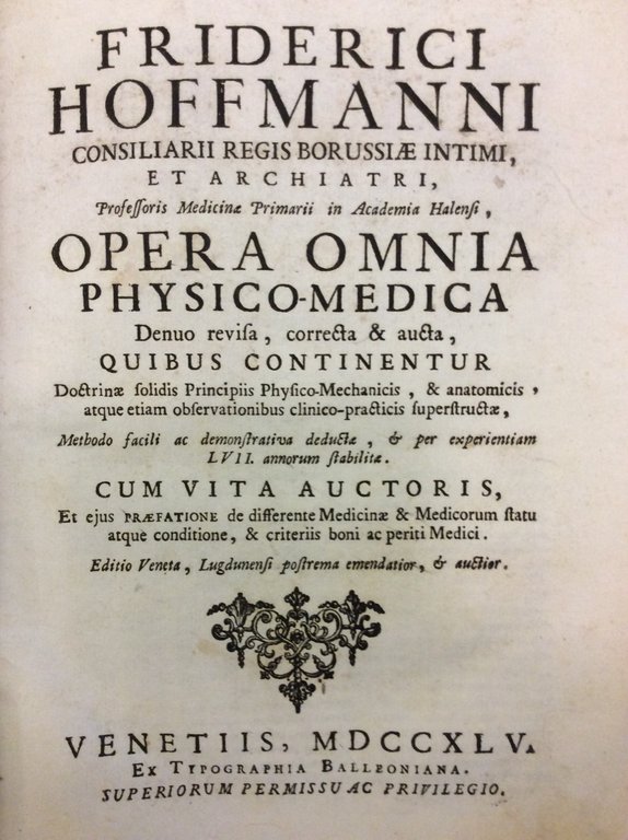 MEDICINAE RATIONALIS SYSTEMATICAE.