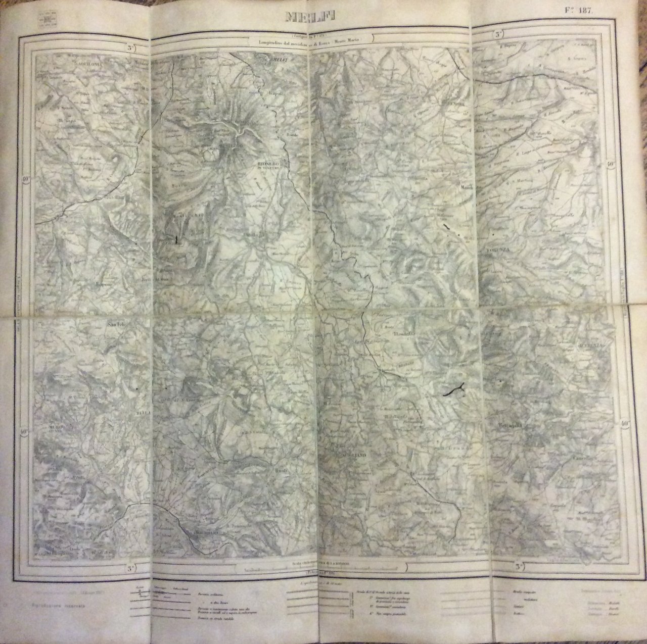 MELFI. FOGLIO 187. (CARTA GEOGRAFICA).