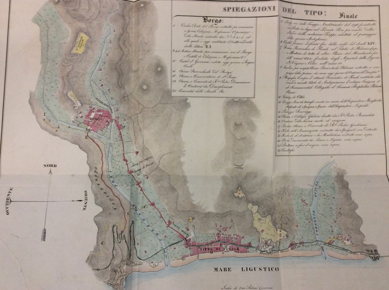 MEMORIA SULLO STATO ANTICO E MODERNO DEL FINALE LIGUSTICO. 1831.