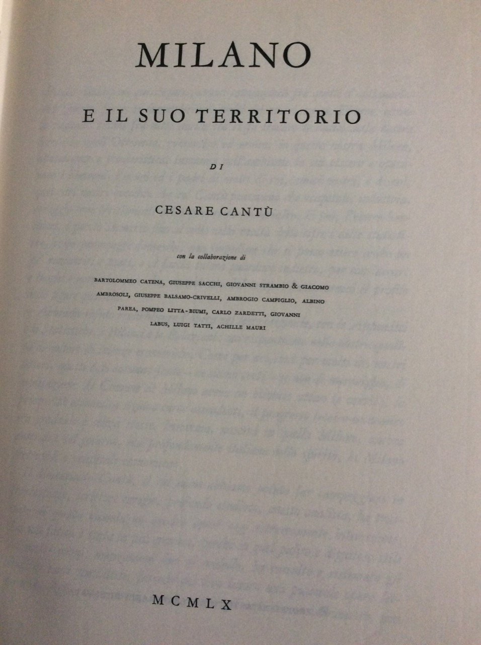 MILANO E IL SUO TERRITORIO.