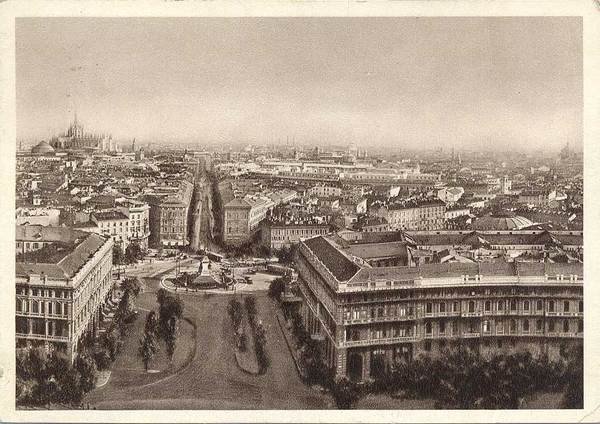 MILANO. PANORAMA DEL CASTELLO SFORZESCO.