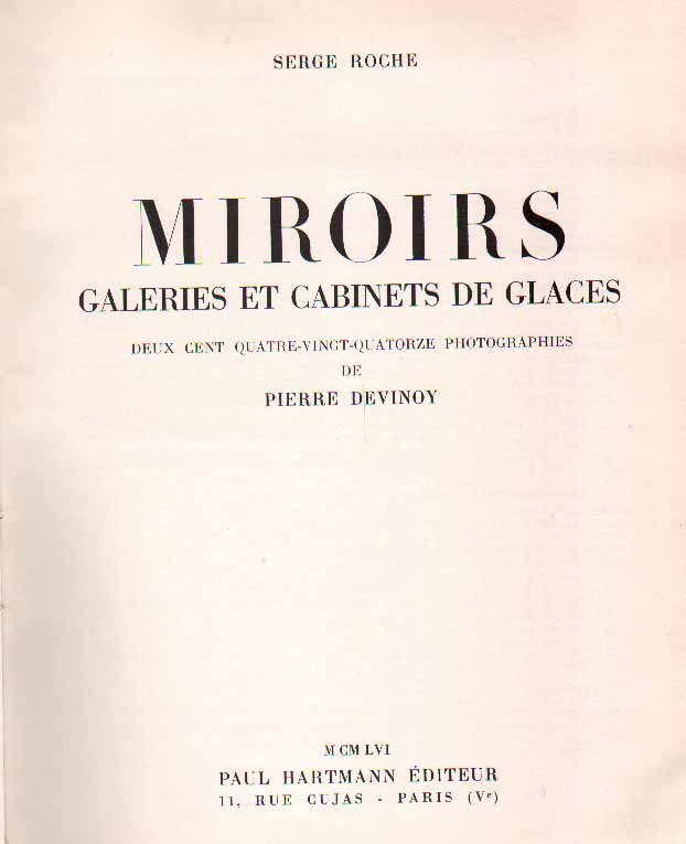 MIROIRS. - Galeries et cabinets de glaces.