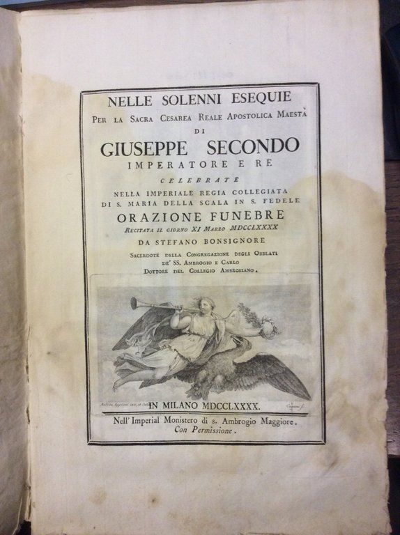 NELLE SOLENNI ESEQUIE PER LA SACRA CESAREA REALE APOSTOLICA MAESTA' …