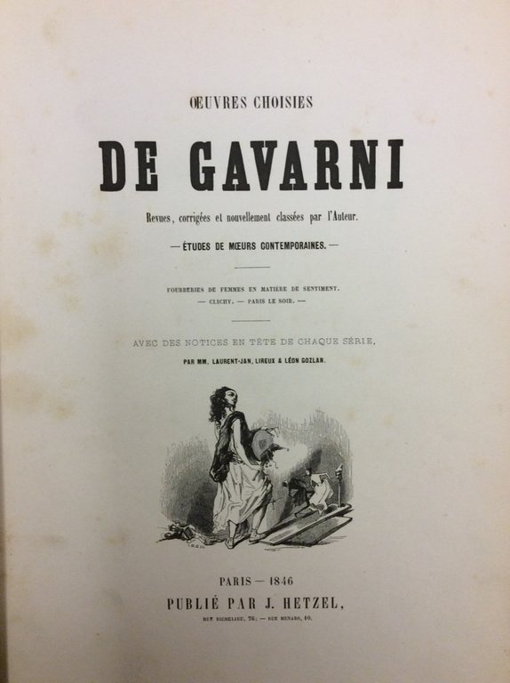 OEUVRES CHOISIES: ETUDES DE MOEURS CONTEMPORAINES. - Revues, corrigées et …