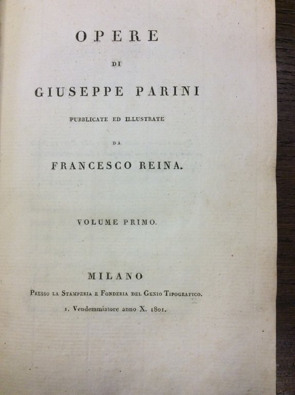 OPERE. - Pubblicate e illustrate da Francesco Reina.