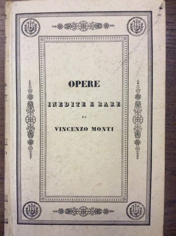 OPERE INEDITE E RARE.