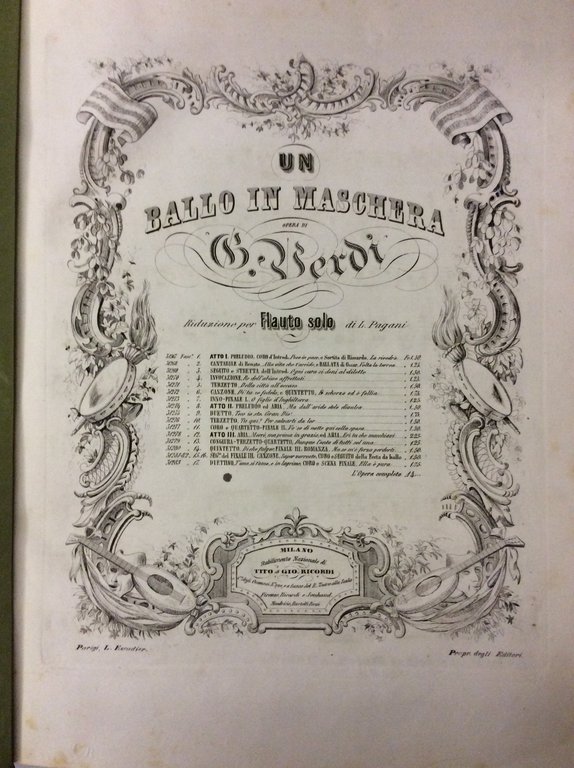 OPERE TEATRALI COMPLETE RIDOTTE PER SOLO FLAUTO.