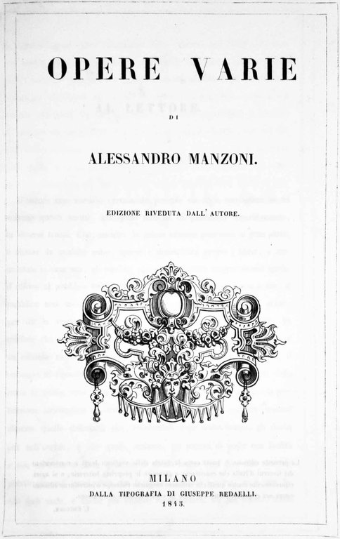 OPERE VARIE. - Edizione riveduta dall'Autore.