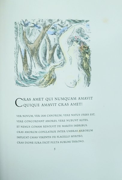 PERVIGILIUM VENERIS ET DE ROSIS NASCENTIBUS. - Due poesie latine seguite dalla versione italiana in versi di Alessandro Cutolo ed illustrate con cinque litografie di Mario Vellani-Marchi.