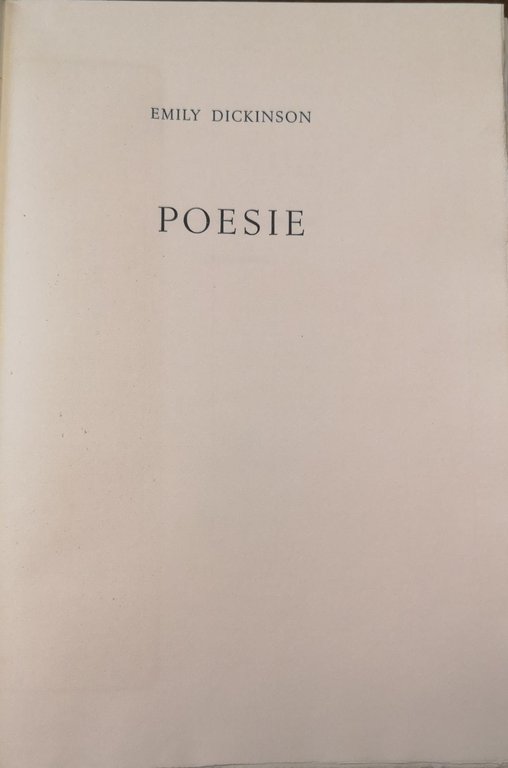 POESIE. - Traduzione italiana a fronte di Silvio Raffo.