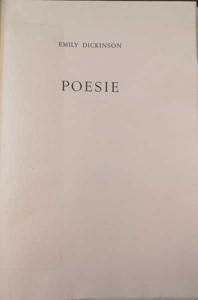 POESIE. - Traduzione italiana a fronte di Silvio Raffo.