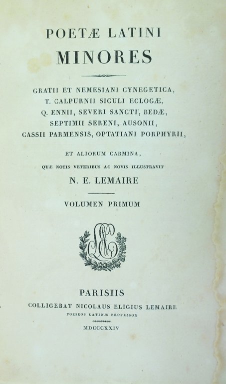 POETAE LATINI MINORES... - Quae notis veteribus ac novis illustravit …