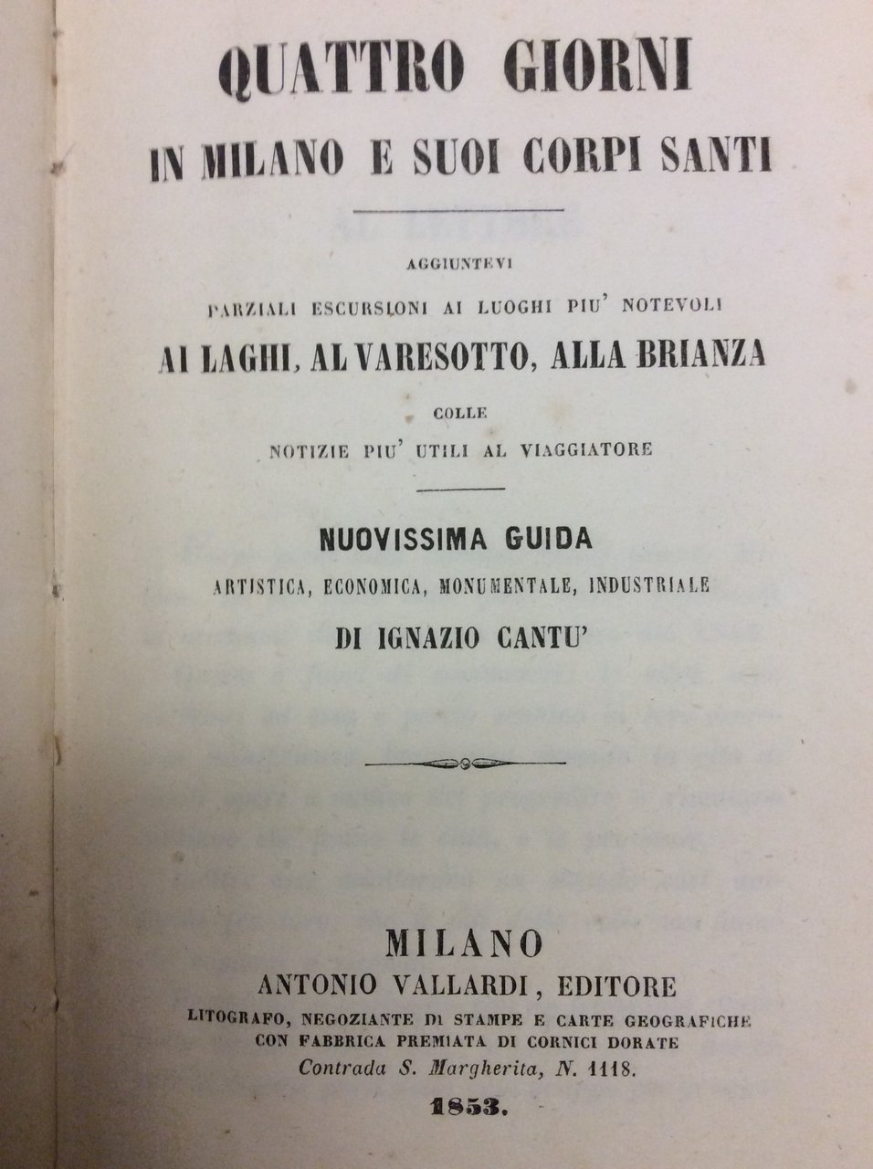 QUATTRO GIORNI IN MILANO E SUOI CORPI SANTI. - Aggiuntevi …