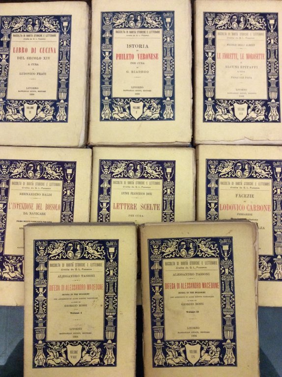 RACCOLTA DI RARITA' STORICHE E LETTERARIE. - Diretta da G.L. …