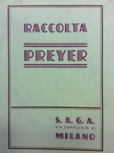 RACCOLTA PREYER.