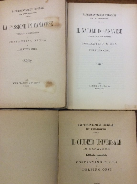 RAPPRESENTAZIONI POPOLARI IN PIEMONTE.