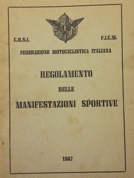 REGOLAMENTO DELLE MANIFESTAZIONI SPORTIVE. - Compilazione della Commissione Sportiva Nazionale.