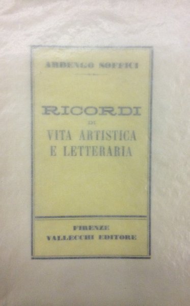 RICORDI DI VITA ARTISTICA E LETTERARIA.