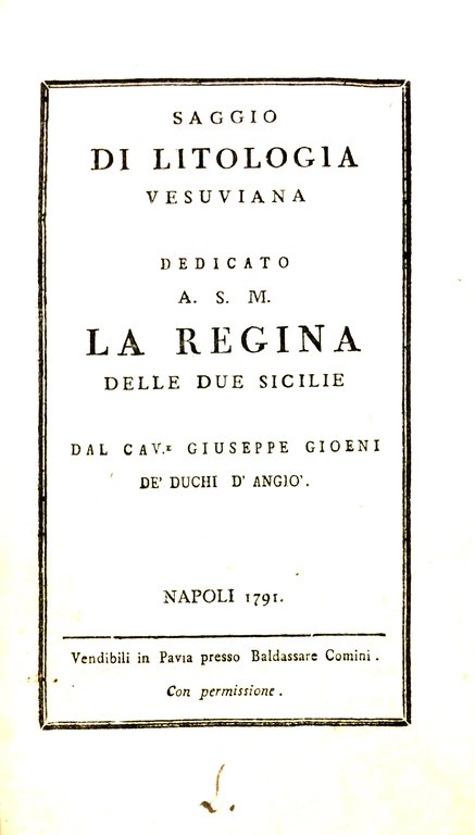 SAGGIO DI LITOLOGIA VESUVIANA.