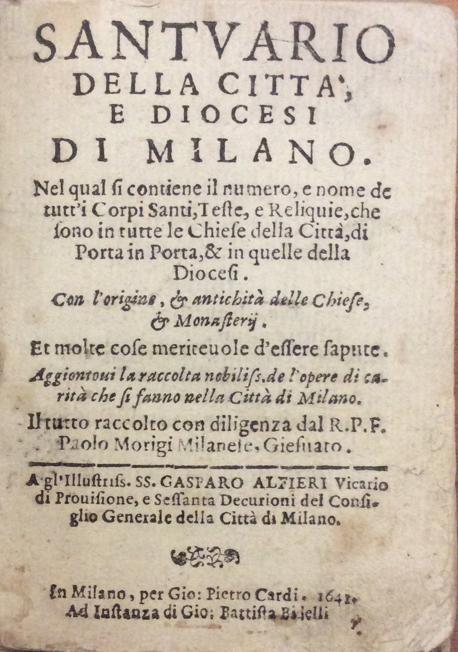 SANTUARIO DELLA CITTA', E DIOCESI DI MILANO. - Nel qual …