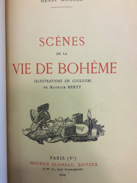 SCENES DE LA VIE DE BOHEME. - Illustrations en couleurs …