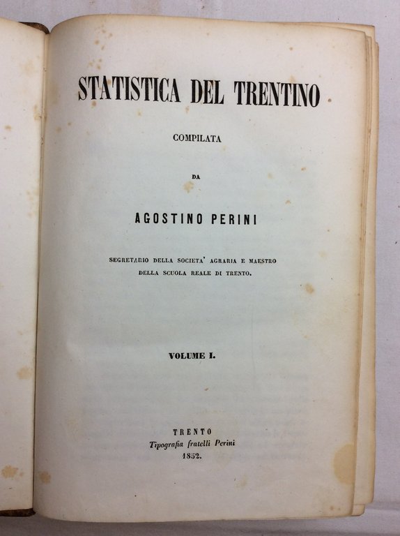 STATISTICA DEL TRENTINO.