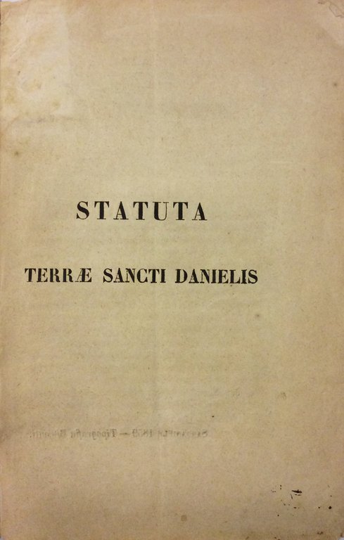 STATUTA TERRAE SANCTI DANIELIS.