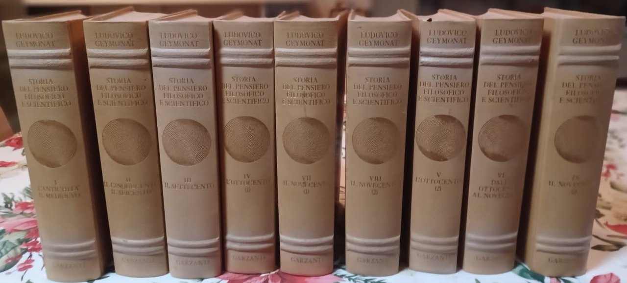 STORIA DEL PENSIERO FILOSOFICO E SCIENTIFICO.