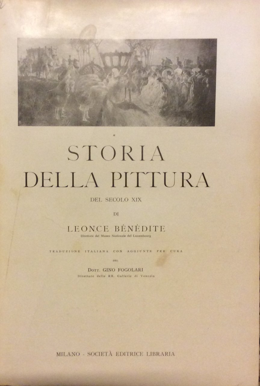 STORIA DELLA PITTURA DEL SECOLO XIX. - Traduzione italiana con …