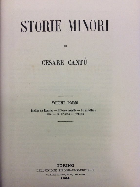 STORIE MINORI.