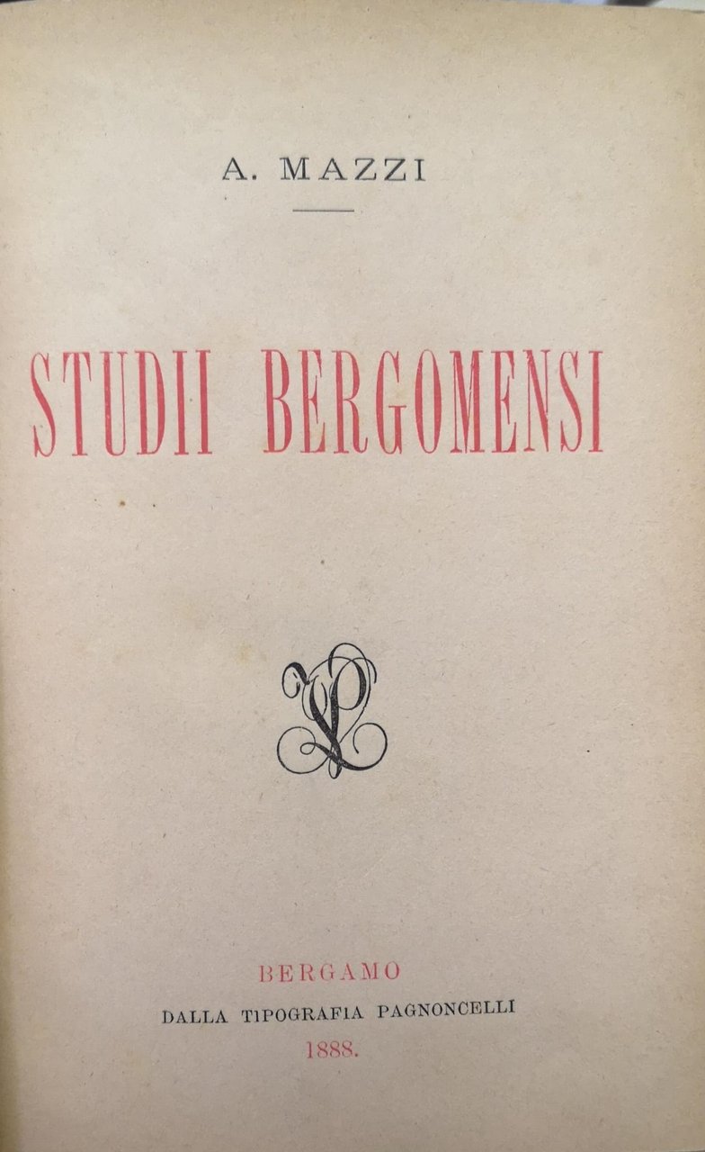 STUDI BERGOMENSI.