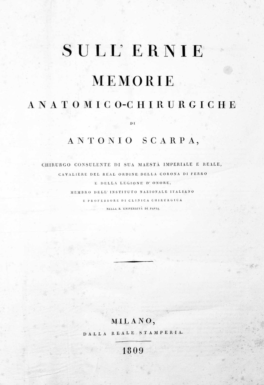 SULL'ERNIE. MEMORIE ANATOMICO-CHIRURGICHE. | Immagine principale