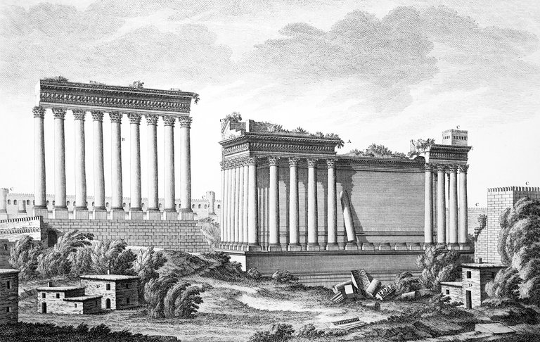 THE RUINS OF BALBEC OTHERWISE HELIOPOLIS IN COELOSYRIA.
