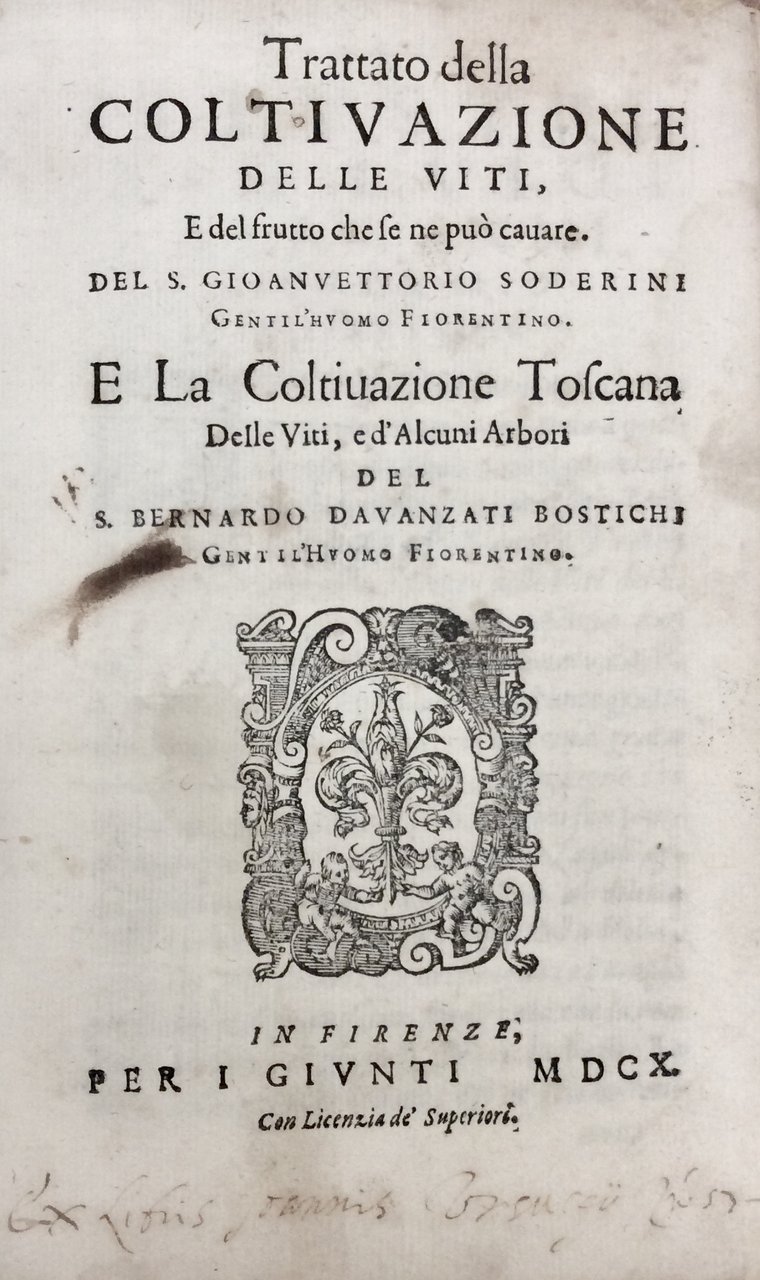 TRATTATO DELLA COLTIVAZIONE DELLE VITI, E DEL FRUTTO CHE SE …