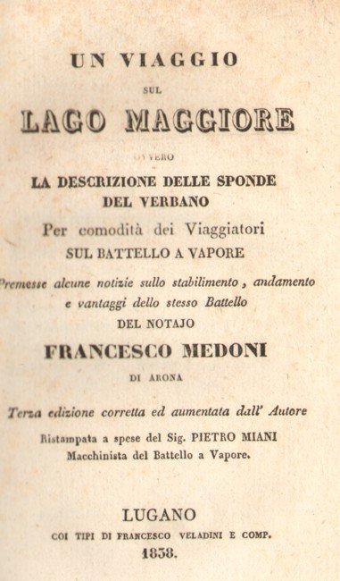 UN VIAGGIO SUL LAGO MAGGIORE OVVERO LA DESCRIZIONE DELLE SPONDE …