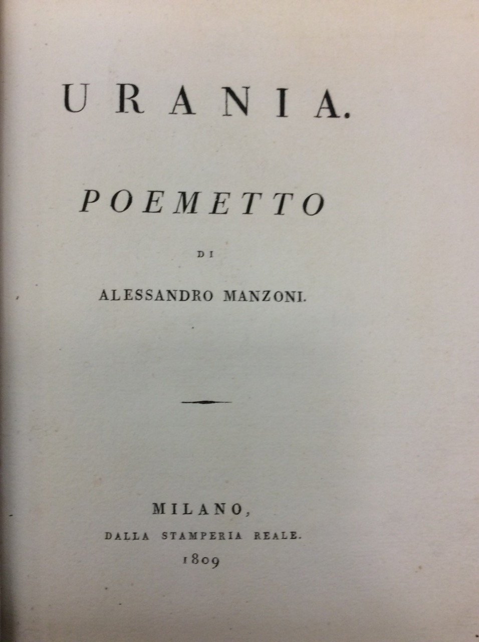 URANIA. - Poemetto.