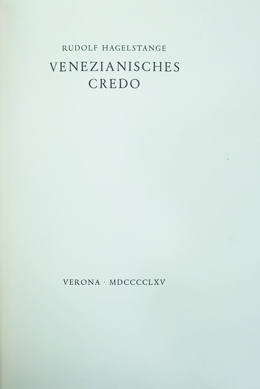 VENEZIANISCHES CREDO.